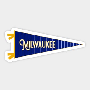 Milwaukee Pinstripe Pennant Sticker